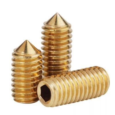 Vite del set di ottone con punto cono