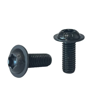 Pulsante nero Flangiato Torx Drive Vite